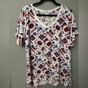 LuLaRoe Firework Classic T